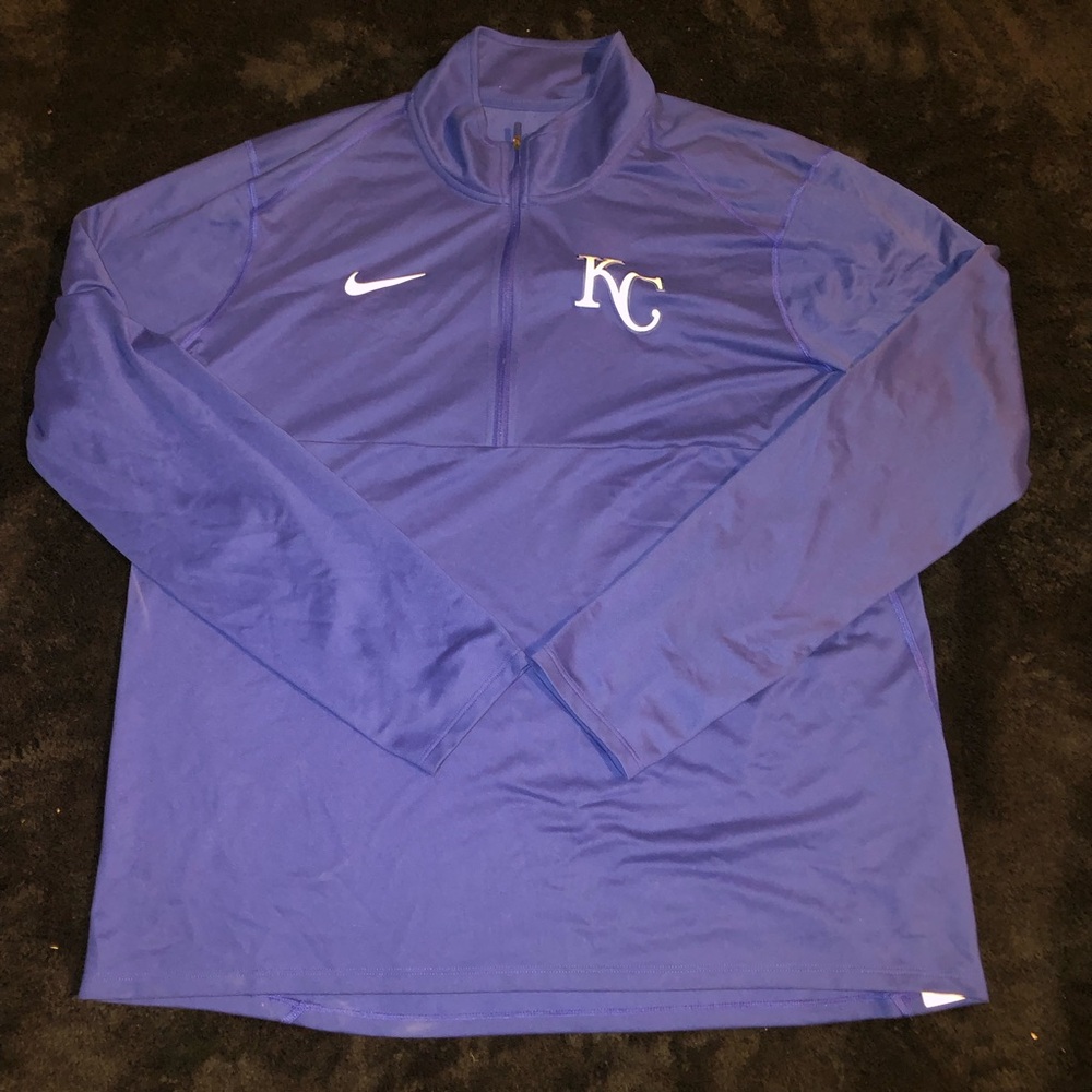 Nike Kansas City Royasl KC MLB Quarter-Zip Pullover